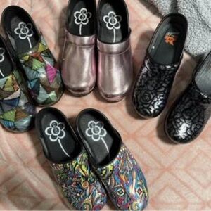 Dansko and Sanita Clogs- lot of 10 pairs. Sizes 36 & 37